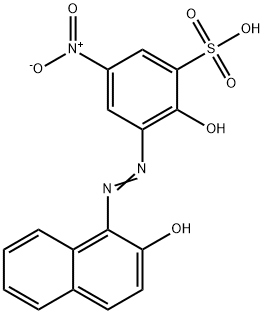 2-hydroxy-3-[(2-hydroxy-1-naphthyl)azo]-5-nitrobenzenesulphonic acid  Struktur