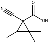 Cyclopropanecarboxylic acid, 1-cyano-2,2,3-trimethyl- (9CI) Struktur