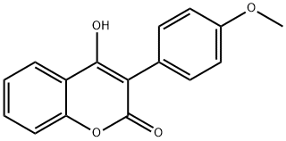 3-(4-Methoxyphenyl)-4-hydroxy-2H-1-benzopyran-2-one Struktur