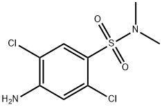 4-amino-2,5-dichloro-N,N-dimethylbenzenesulphonamide Struktur