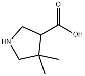 4,4-DIMETHYL-PYRROLIDINE-3-CARBOXYLIC ACID Struktur