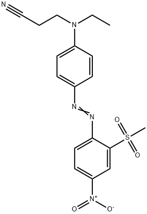 3-[Ethyl[4-[[2-(methylsulfonyl)-4-nitrophenyl]azo]phenyl]amino]propanenitrile Struktur