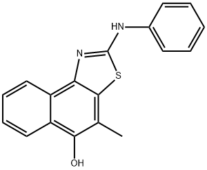 Naphtho[1,2-d]thiazol-5-ol,  4-methyl-2-(phenylamino)- Struktur