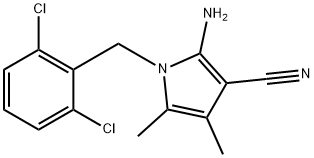 2-AMINO-1-(2,6-DICHLOROBENZYL)-4,5-DIMETHYL-1H-PYRROLE-3-CARBONITRILE Struktur