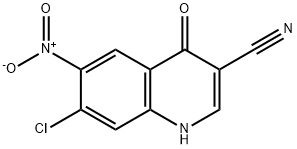 3-Quinolinecarbonitrile, 7-chloro-1,4-dihydro-6-nitro-4-oxo- Struktur