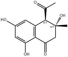 (3R,4R)-REL-4-乙?；?3,4-二氫-3,6,8-三羥基-3-甲基-1(2H)-萘酮, 263368-91-8, 結(jié)構(gòu)式