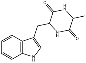 3-(1H-Indol-3-ylmethyl)-6-methyl-2,5-piperazinedione Struktur