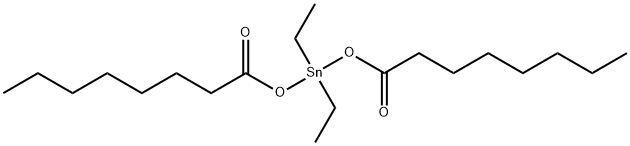 Diethylbis(octanoyloxy)stannane Struktur