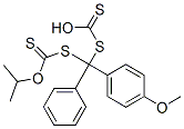 [(4-Methoxyphenyl)phenylmethylenebis(thio)]bis[thioformic acid O-isopropyl] ester Struktur