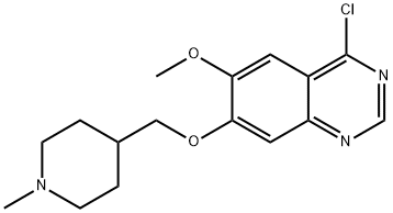 4-氯-7-[N-甲基哌啶-4-基甲氧基]-6-甲氧基喹唑啉, 264208-72-2, 結構式