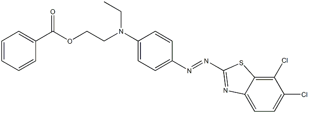 Ethanol, 2-[[4-[(6,7-dichloro-2-benzothiazolyl)azo]phenyl] ethylamino]-, benzoate(ester) Struktur