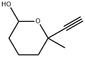 2H-Pyran-2-ol, 6-ethynyltetrahydro-6-methyl- (8CI) Struktur