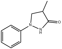 1-苯基-4-甲基-3-吡唑烷酮, 2654-57-1, 結(jié)構(gòu)式