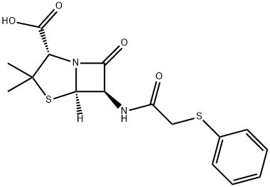 6α-[[(Phenylthio)acetyl]amino]penicillanic acid Struktur