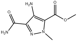 1H-Pyrazole-5-carboxylicacid,4-amino-3-(aminocarbonyl)-1-methyl-,methyl Struktur