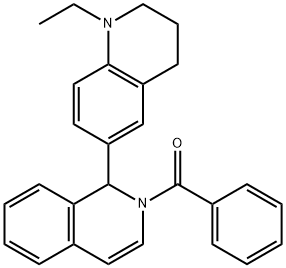 6-(2-BENZOYL-1,2-DIHYDRO-1-ISOQUINOLINYL)-1-ETHYL-1,2,3,4-TETRAHYDROQUINOLINE Struktur