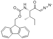 (3S,4S)-3-FMOC-AMINO-1-DIAZO-4-METHYL-2-HEXANONE Struktur