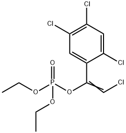 Phosphoric acid, 2-chloro-1-(2,4,5-trichlorophenyl)ethenyl diethyl est er Struktur