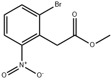 (2-bromo-6-nitro-phenyl)-acetic acid methyl ester Struktur