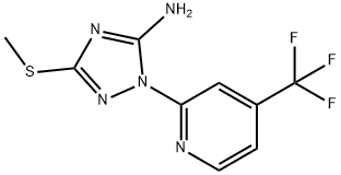 1H-1,2,4-TRIAZOL-5-AMINE, 3-(METHYLTHIO)-1-[4-(TRIFLUOROMETHYL)-2-PYRIDINYL]- Struktur