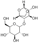 1,6-Anhydro-4-O-alpha-D-glucopyranosyl-D-glucopyranose Struktur