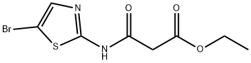 Propanoic  acid,  3-[(5-bromo-2-thiazolyl)amino]-3-oxo-,  ethyl  ester Struktur