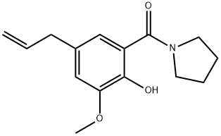 4-Allyl-2-methoxy-6-(1-pyrrolidinylcarbonyl)phenol Struktur