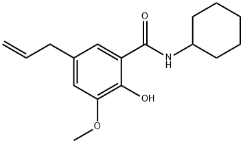 5-Allyl-N-cyclohexyl-2-hydroxy-m-anisamide Struktur