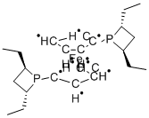 (S)-1-[(1R)-2-(DIPHENYLPHOSPHINO)FERROCENYL]ETHYLDI-TERT-BUTYLPHOSPHINE Struktur