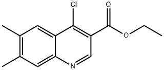 ethyl 4-chloro-6,7-dimethylquinoline-3-carboxylate Struktur