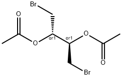 2,3-Butanediol, 1,4-dibromo-, diacetate, (R,S)- Struktur