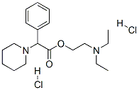 2-(diethylamino)ethyl alpha-phenylpiperidine-1-acetate dihydrochloride Struktur