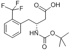 BOC-(R)-3-AMINO-4-(2-TRIFLUOROMETHYL-PHENYL)-BUTYRIC ACID Struktur