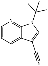 1H-Pyrrolo[2,3-b]pyridine-3-carbonitrile, 1-(1,1-diMethylethyl)- Struktur