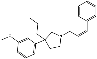 3-(3-Methoxyphenyl)-1-(3-phenyl-2-propenyl)-3-propylpyrrolidine Struktur