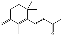 2,4,4-trimethyl-3-(3-oxo-1-butenyl)cyclohex-2-en-1-one Struktur