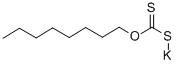 potassium O-octyl dithiocarbonate Struktur