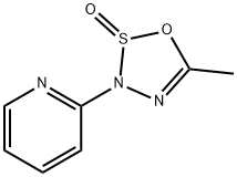 Pyridine, 2-(5-methyl-3H-1,2,3,4-oxathiadiazol-3-yl)-, S-oxide (8CI) Struktur