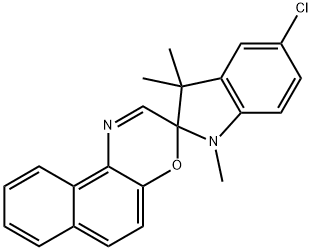 5-CHLORO-1,3-DIHYDRO-1,3,3-TRIMETHYLSPIRO[2 H-INDOLE-2,3'-[3 H]NAPHTH[2,1-B][1,4]OXAZINE] Struktur