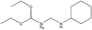 (N-CYCLOHEXYLAMINOMETHYL)METHYLDIETHOXYSILANE Struktur