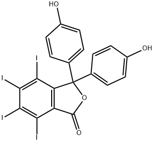 3,3-Bis(4-hydroxyphenyl)-4,5,6,7-tetraiodo-1(3H)-isobenzofuranone Struktur