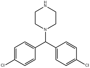 1-(4,4'-DICHLOROBENZHYDRYL)PIPERAZINE Struktur