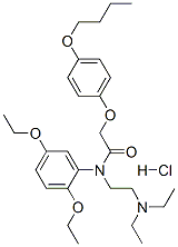 2-(4-butoxyphenoxy)-N-(2,5-diethoxyphenyl)-N-[2-(diethylamino)ethyl]acetamide monohydrochloride Struktur