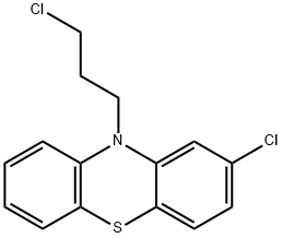 2-chloro-10-(3-chloropropyl)-10H-phenothiazine Struktur