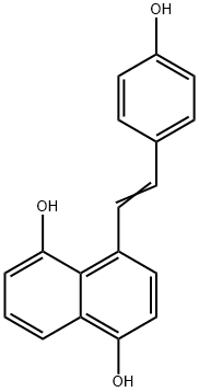 4-(p-Hydroxystyryl)-1,5-naphthalenediol Struktur