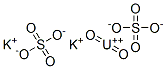 potassium uranyl sulfate Struktur