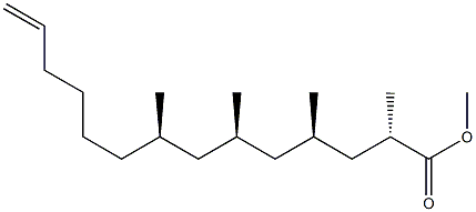 [2S,4R,6R,8R,(+)]-2,4,6,8-Tetramethyl-13-tetradecenoic acid methyl ester Struktur