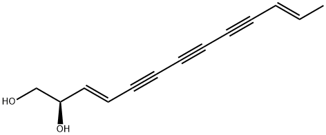 (2S)-trideca-3,11-dien-5,7,9-triyne-1,2-diol Struktur