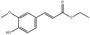 2-Propenoic acid, 3-(4-hydroxy-3-Methoxyphenyl)-, ethyl ester, (2E)- Struktur