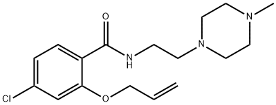 2-(Allyloxy)-4-chloro-N-[2-(4-methyl-1-piperazinyl)ethyl]benzamide Struktur